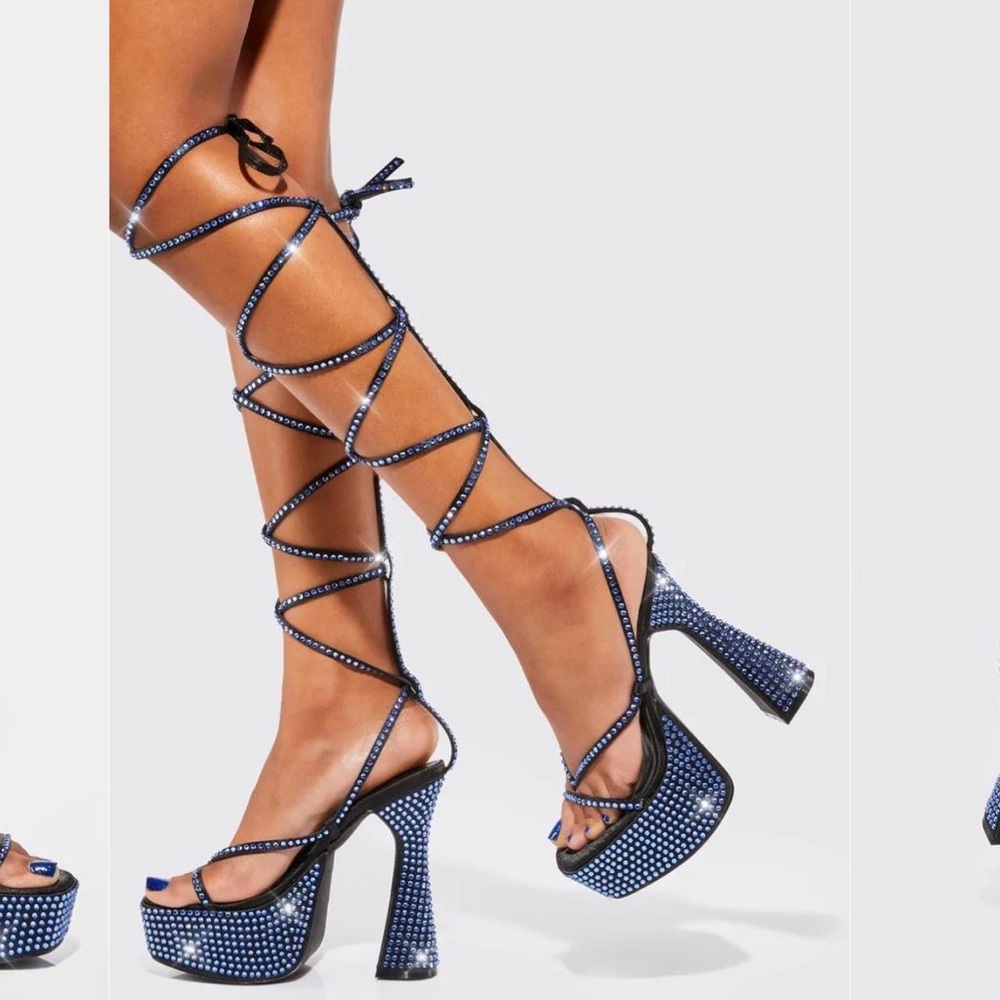 Came to Dance Lace-Up Platform Heels